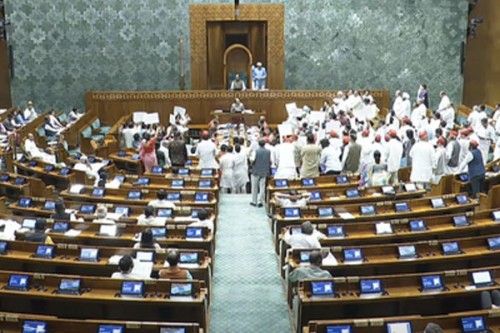Lok Sabha adjourned till 2 pm amid Oppn's sloganeering, disruptions