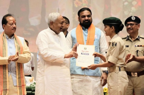 Bihar CM Kumar distributes appointment letters to 21,391 new Constables in Patna