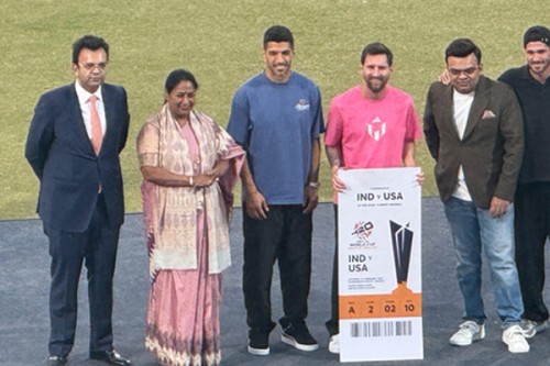 GOAT India Tour: Jay Shah gifts T20 World Cup tickets, a signed jersey, and a bat to Messi