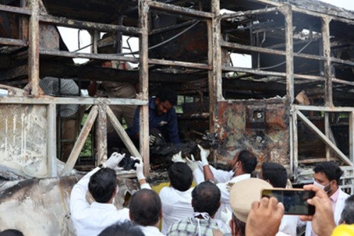 Andhra Pradesh bus fire tragedy: Bodies of 18 victims handed over to families