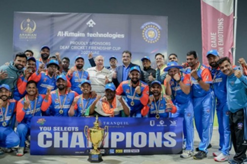 Indian Deaf Cricket Association Team wins T20 series 3-0 against Dubai's IWDD