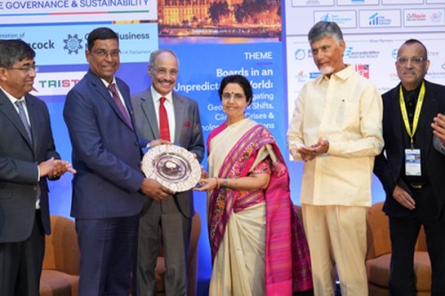 CM Naidu lauds his wife for winning two prestigious awards in London