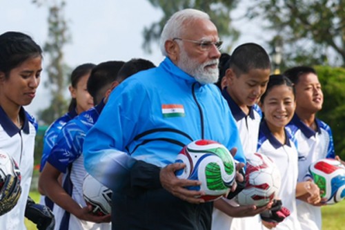 FIFA chief Infantino applauds PM Modi's football session in Sikkim