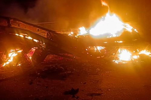 Private bus catches fire in Telangana's Medak, no casualties