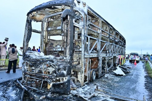 Andhra accident: Death toll in bus fire tragedy goes up to 19