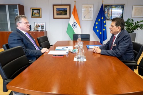 Goyal holds talks in Brussels on key issues in India-EU free trade pact
