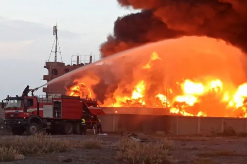 Israel Launches Series Of Strikes On Houthi-Controlled Hodeidah Port In Yemen 