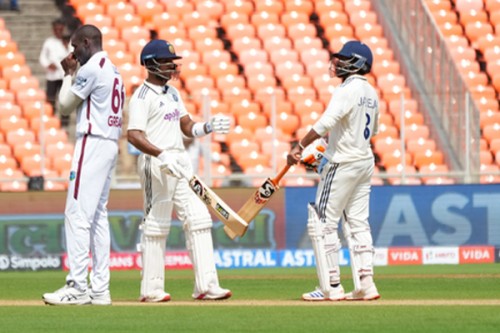 1st Test: Jurel, Jadeja's fifties swell India's lead to 164 runs at tea against West Indies