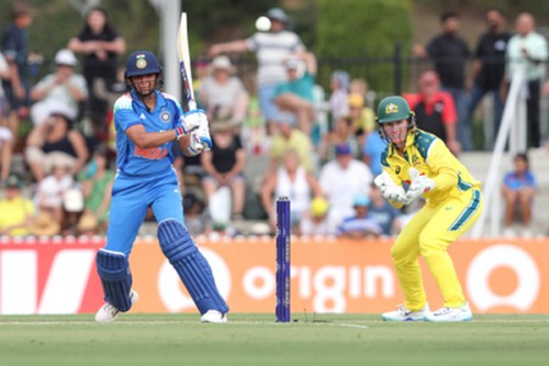 1st ODI: Aus bowl out India for 214 despite fifties from Mandhana, Kaur