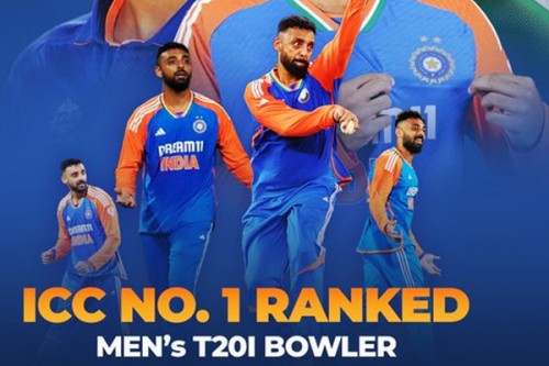 Chakaravarthy is new No. 1 in ICC Men's T20I Bowling Rankings 