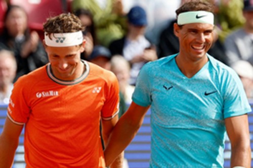 Tennis: Rafael Nadal races to doubles win alongside Ruud in Bastad return