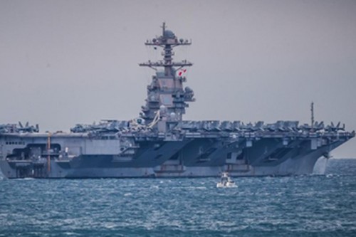 US aircraft carrier Gerald R. Ford leaves Middle East