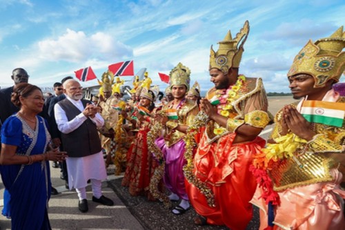 PM Modi's welcome in Trinidad turns into festival of Indo-Caribbean culture