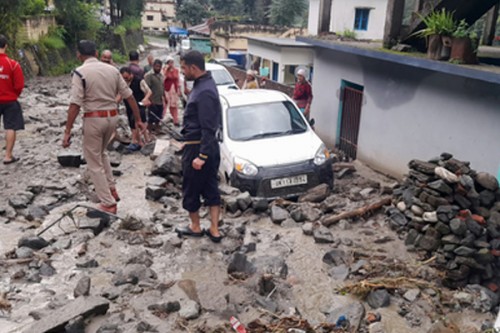 Two missing as cloudburst triggers havoc in Chamoli, rescue ops underway