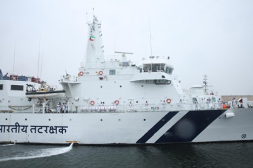 Indian Coast Guard Ship Sarthak arrives at Kuwait's Shuwaikh Port for five-day visit