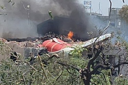 Plane crashes near Ahmedabad airport, over 100 passengers on board