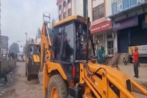 Bulldozer action in Rajasthan's Chomu after stone-pelting incident