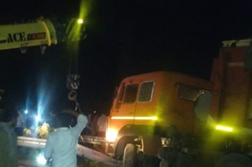 Truck-trailer collision in Jodhpur, driver burnt alive