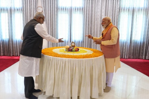 PM Modi extends greetings on Tamil New Year, meets Vice President Radhakrishnan