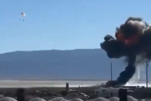 US F-16 crashes into flames during training mission in California