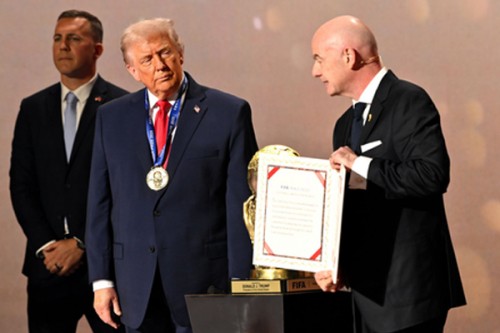President Trump awarded FIFA Peace Prize at World Cup draw
