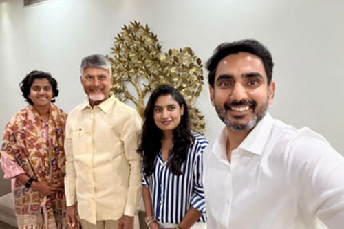 Women's world-cup winning team member Shree Charani calls on CM Naidu