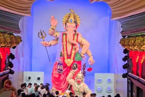 Mumbai: Lalbaug Sarvajanik Utsav Mandal draws inspiration from Rameswaram mythology for Ganesh Chaturthi idol, pandal