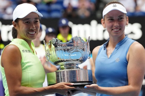 Mertens and Zhang win Australian Open women's doubles title