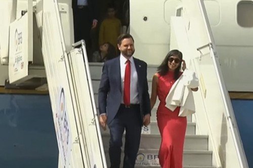 US Vice Prez JD Vance, family arrives in India for landmark visit