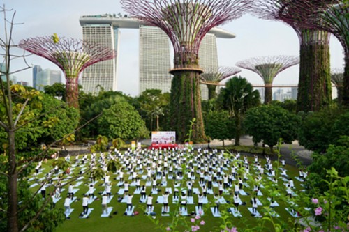 Hundreds in Singapore, Myanmar join International Yoga Day celebrations