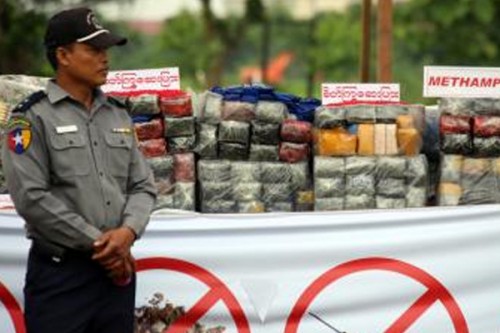 Large haul of drugs seized in Myanmar's Yangon