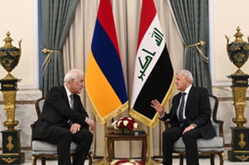 Iraqi, Armenian presidents hold talks in Baghdad to boost ties