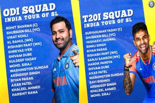 Suryakumar to captain India in T20I series against Sri Lanka; Rohit to lead in ODIs 