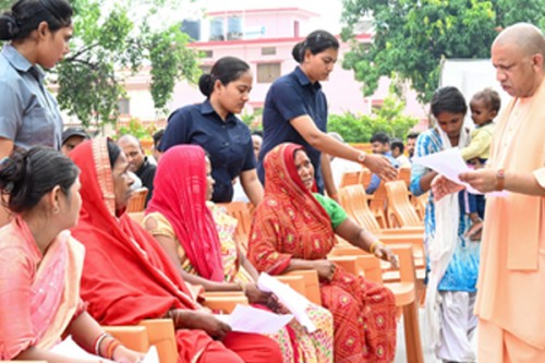 CM Yogi holds 'Janata Darshan' at Gorakhnath temple, assures resolution of issues to over 200 families