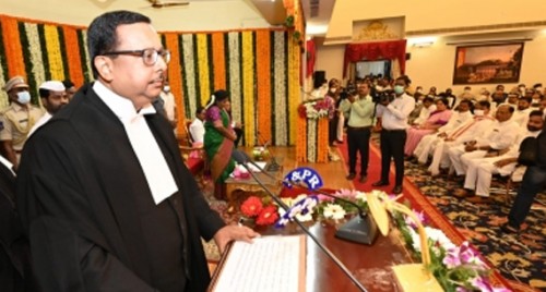 Justice Ujjal Bhuyan takes oath as Telangana HC Chief Justice
