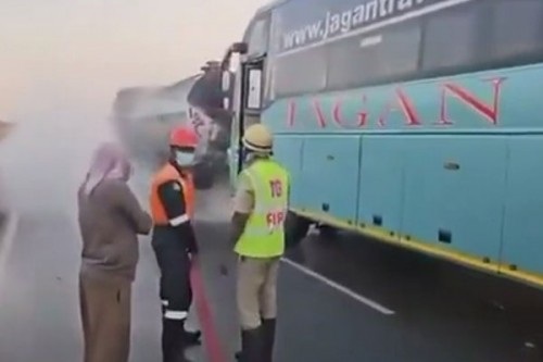 Narrow escape for passengers as bus rams into chemical tanker in Telangana