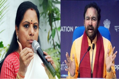 Kishan Reddy attacks BRS over fielding only 6 women, Kavitha hits back