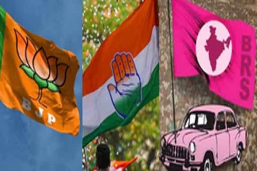 Congress, BRS, BJP confident of winning majority seats in Telangana