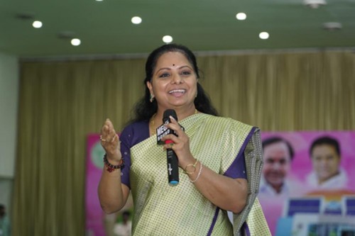 BRS represents people's front, says Kavitha