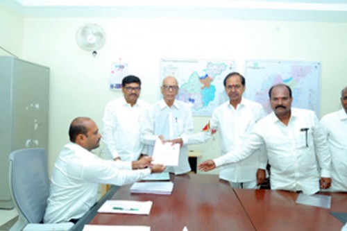 Telangana CM KCR files nomination from Gajwel