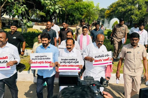 BRS MLCs suspended from Telangana Council for one day
