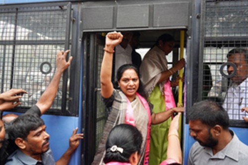 BRS legislators not allowed to enter Telangana Assembly in objectionable T-shirts; detained