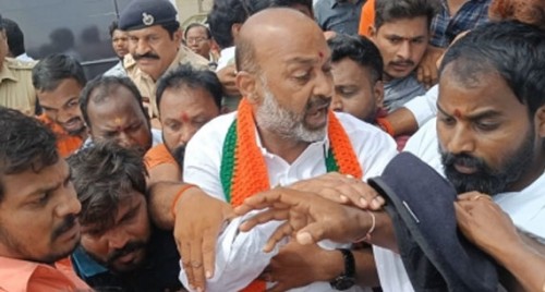 Telangana BJP alleges conspiracy by TRS, AIMIM to create unrest
