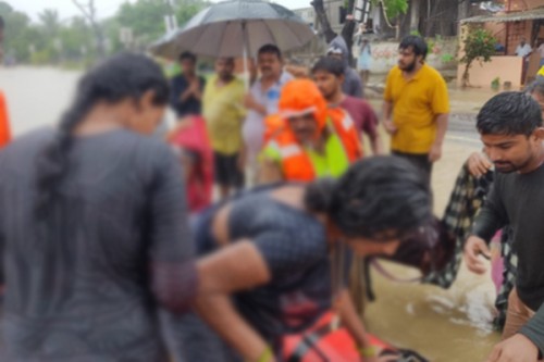 NDRF operation on to rescue people from flood-hit Telangana village