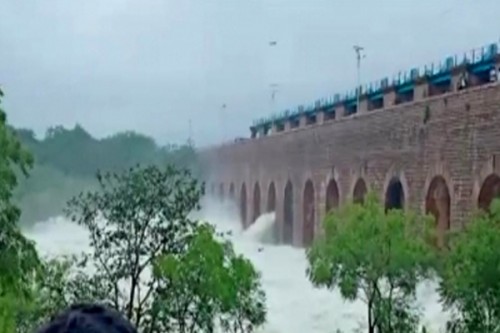 Two more gates of Hyderabad's Himayat Sagar opened