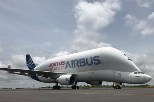 Airbus Beluga lands at Hyderabad airport