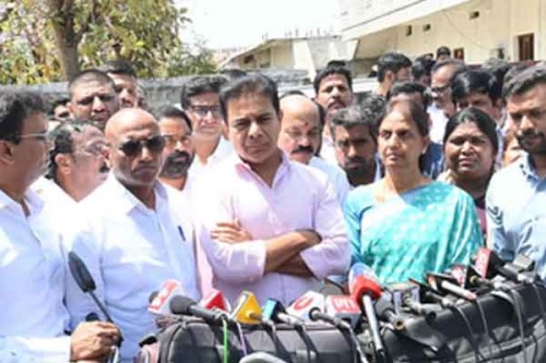 KTR meets BRS leader in jail, accuses Congress government of vindictive politics