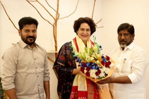 Telangana CM, Deputy CM congratulate Priyanka Gandhi on winning Wayanad seat