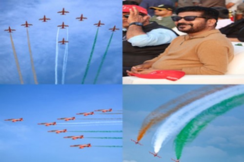 IAF's Suryakiran Aerobatic Team dazzles Hyderabad skies