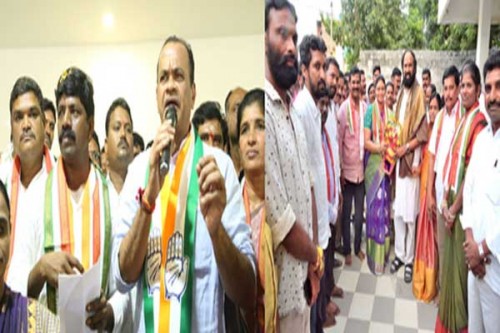 Ex-MLC quits BRS, two municipal chairpersons join Congress